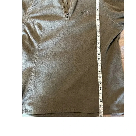 The North Face Quarter Zip Fleece Women's Size Large Olive Warm Hiking Active - Picture 6 of 6